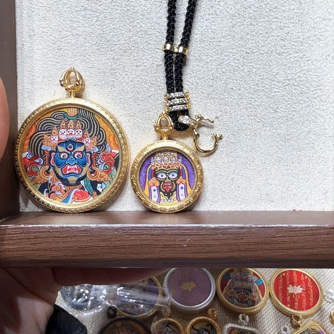 吊坠热贡纯手绘唐卡非遗文化