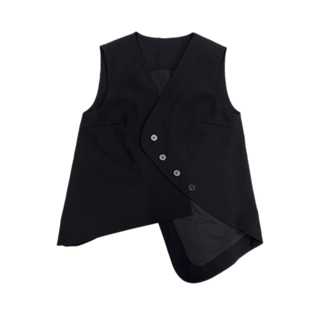 （文萱推荐）原创高级洋气时尚简约不规则马甲