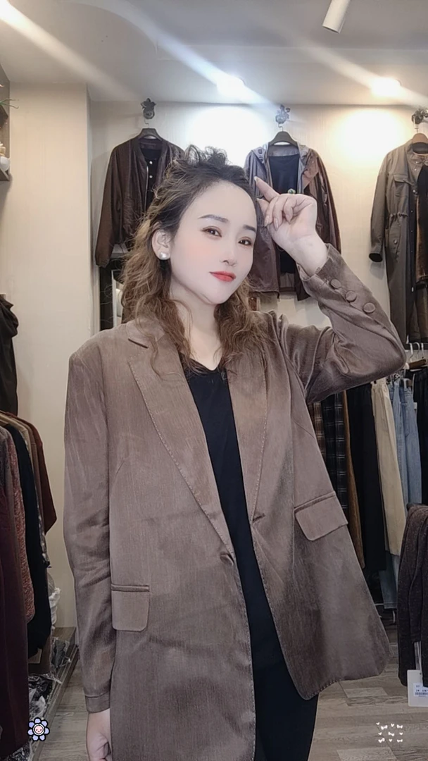 尼珍 同款中长西装百搭款式