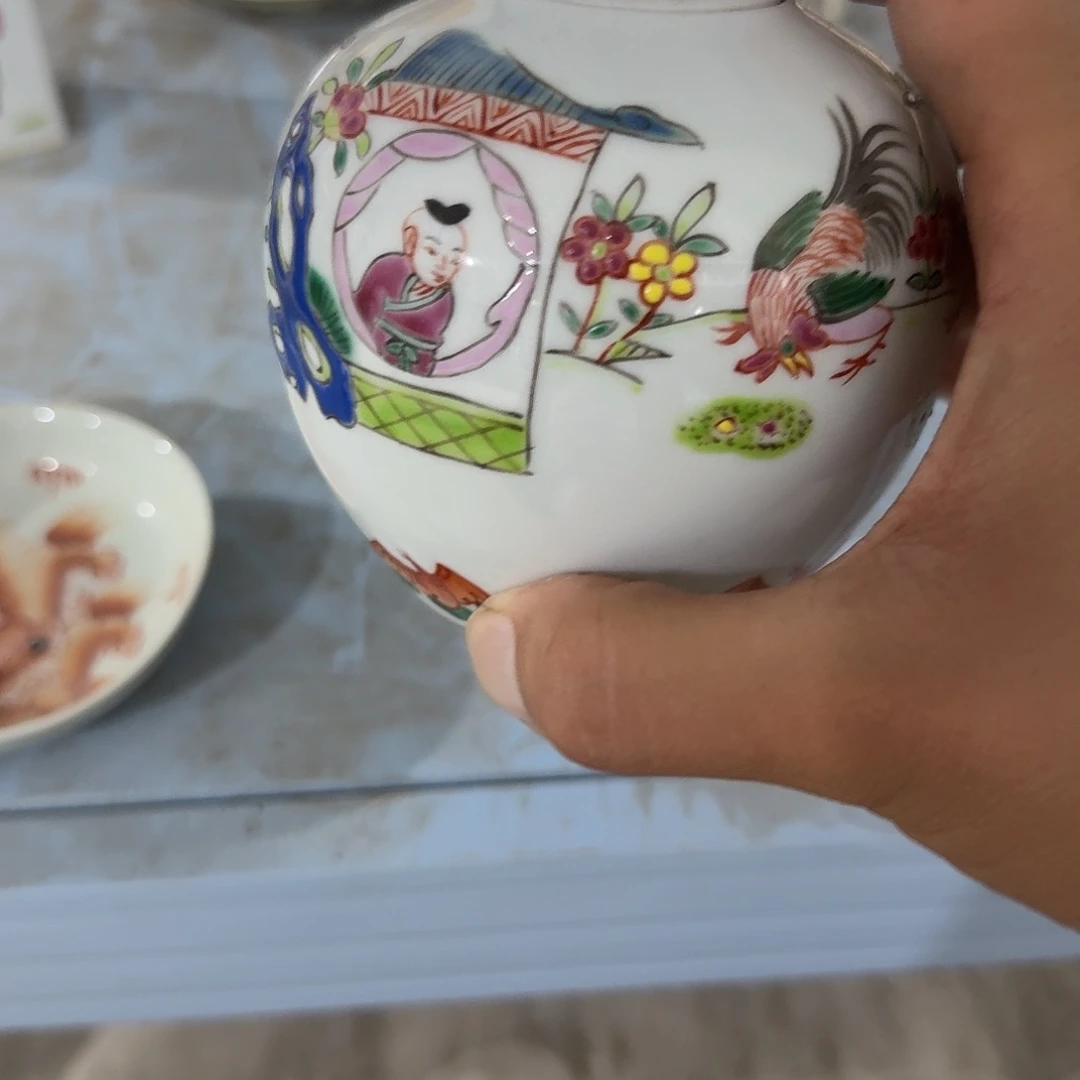 瓷片摆件手绘瓷器全部处理