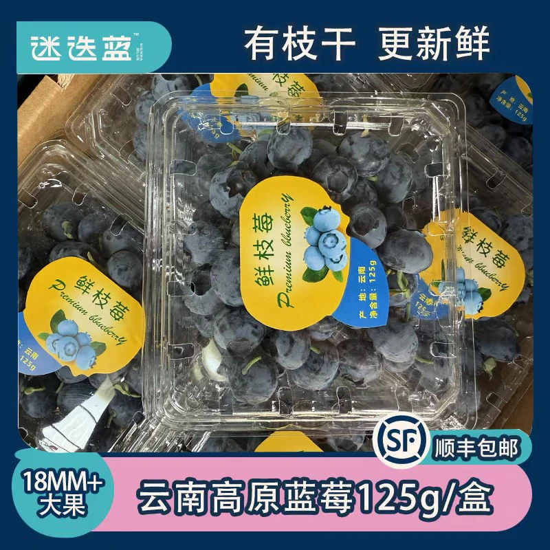 【顺丰包邮】云南花香蓝莓（果径18mm+）单盒125g其他/others云南省丽江市