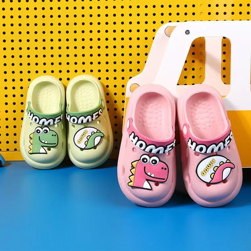 儿童卡通恐龙洞洞鞋EVA超轻防滑