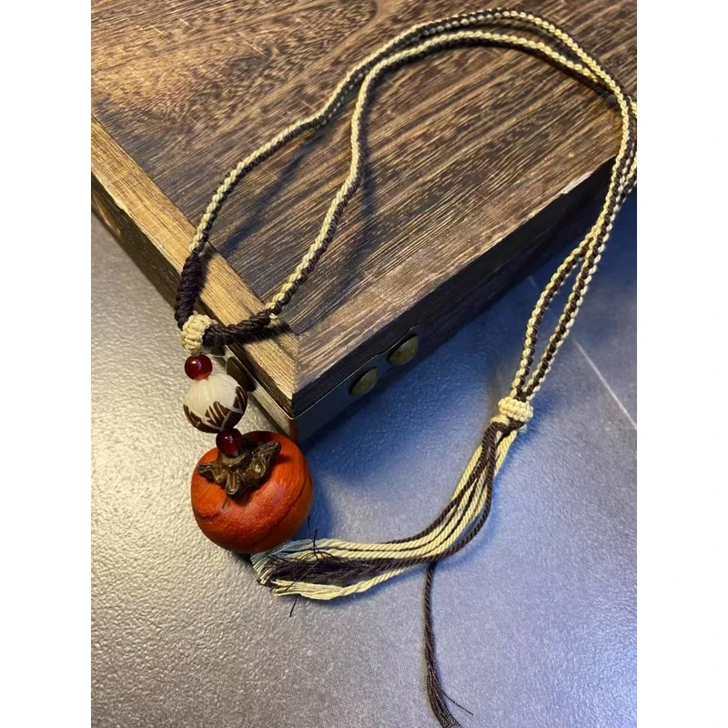 布艺亚麻手工柿柿如意发圈发绳