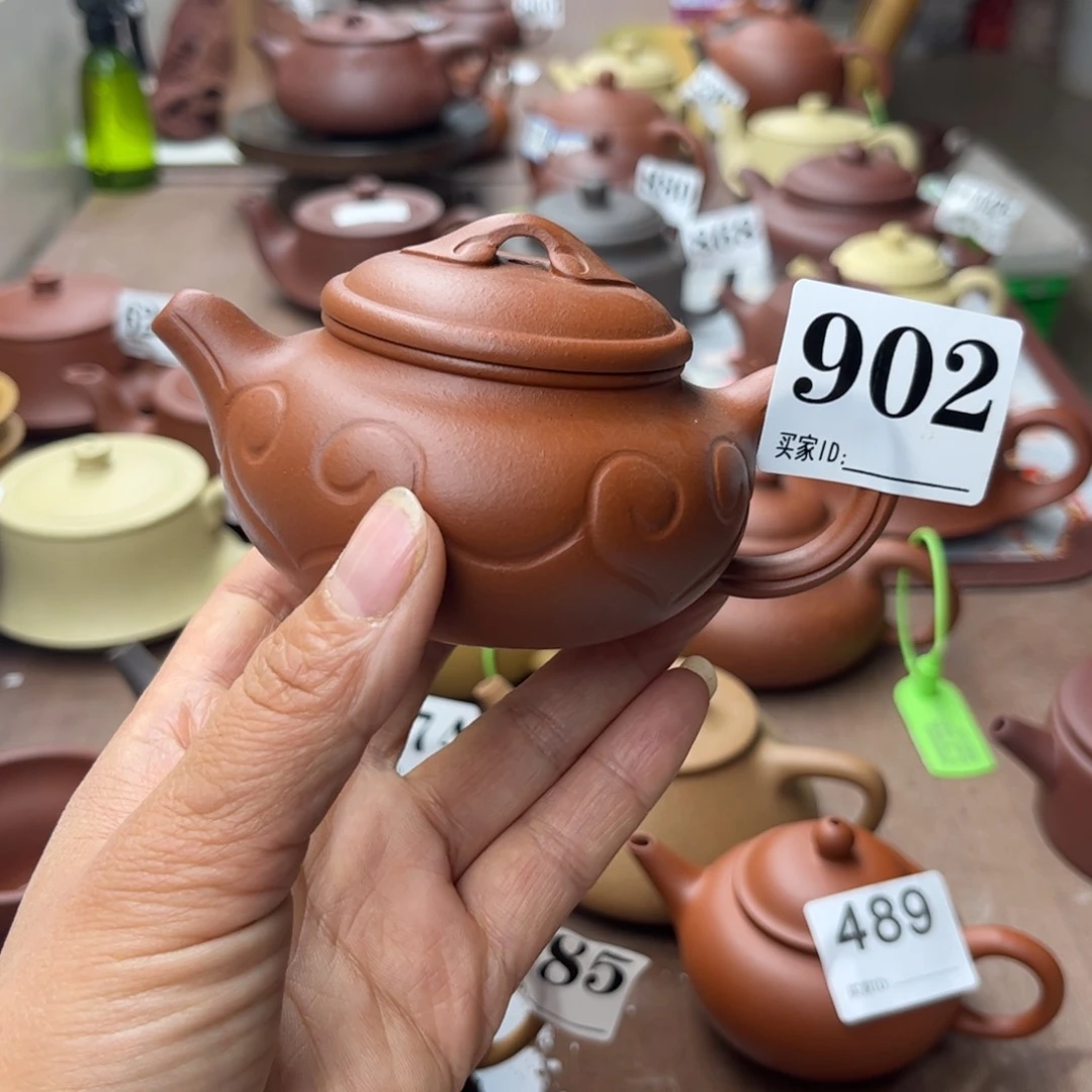 紫砂茶壶小红泥半手130cc