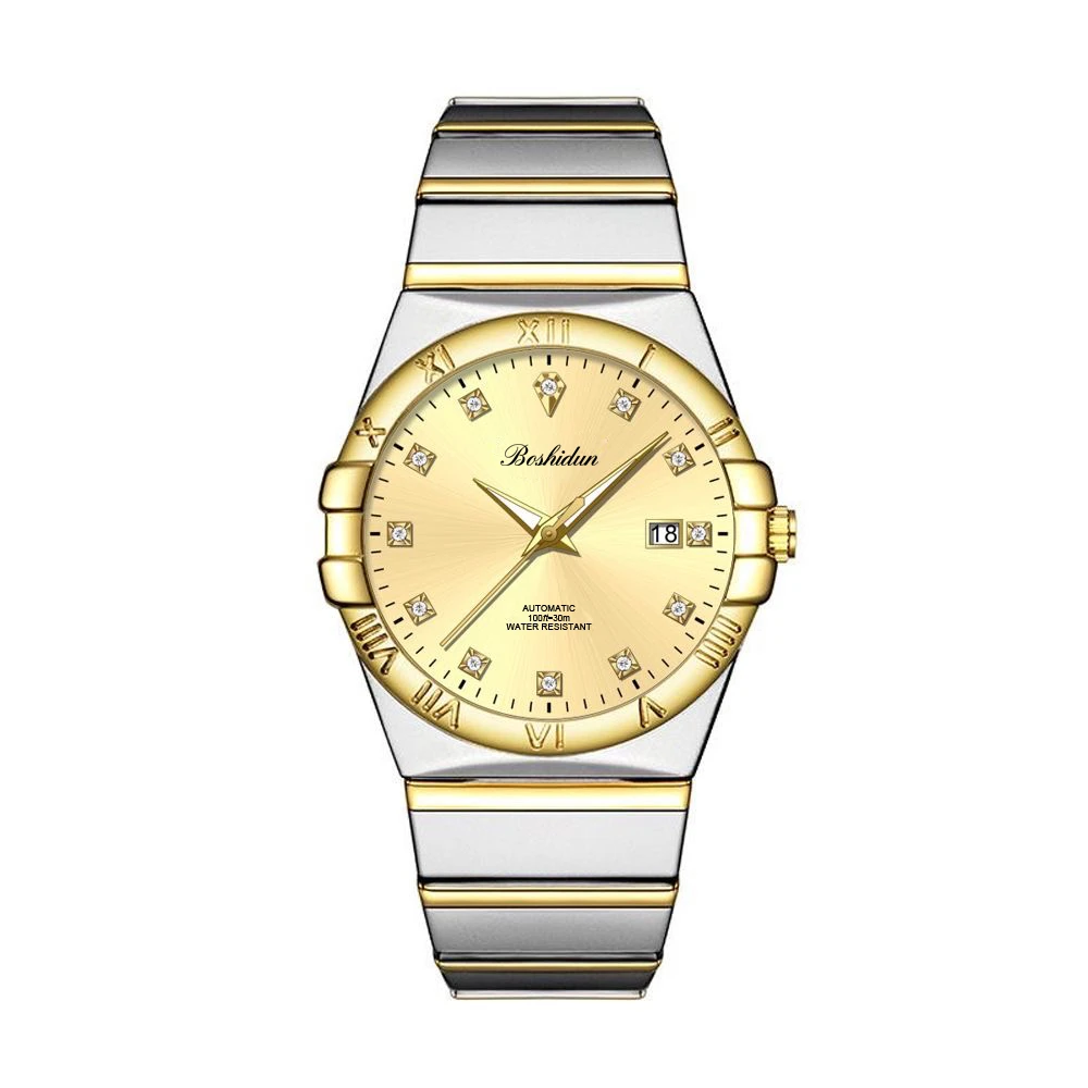 【金星座】商务大气罗马刻度星座夜光日历男表9117G专属