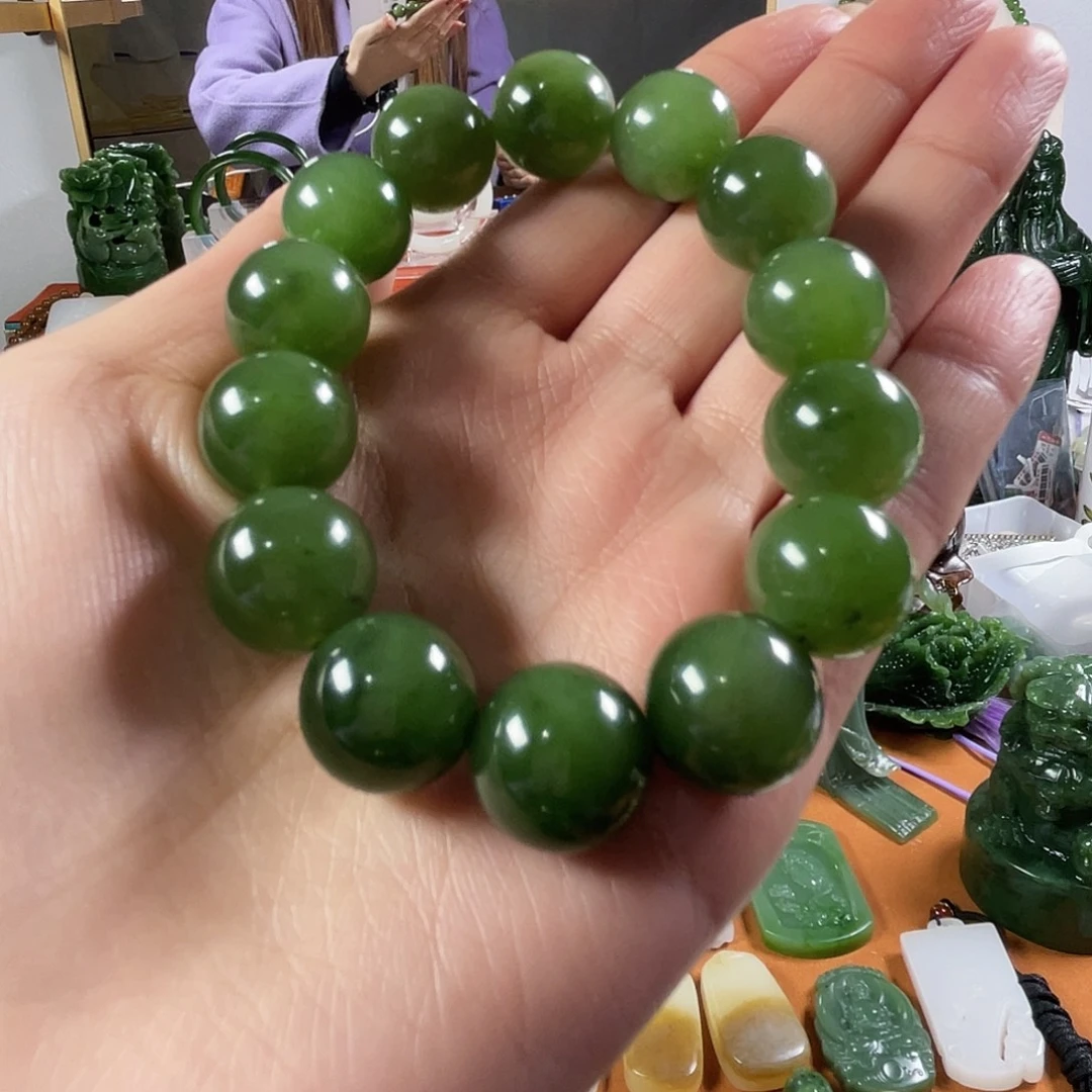 和田玉（碧玉）未镶嵌手串