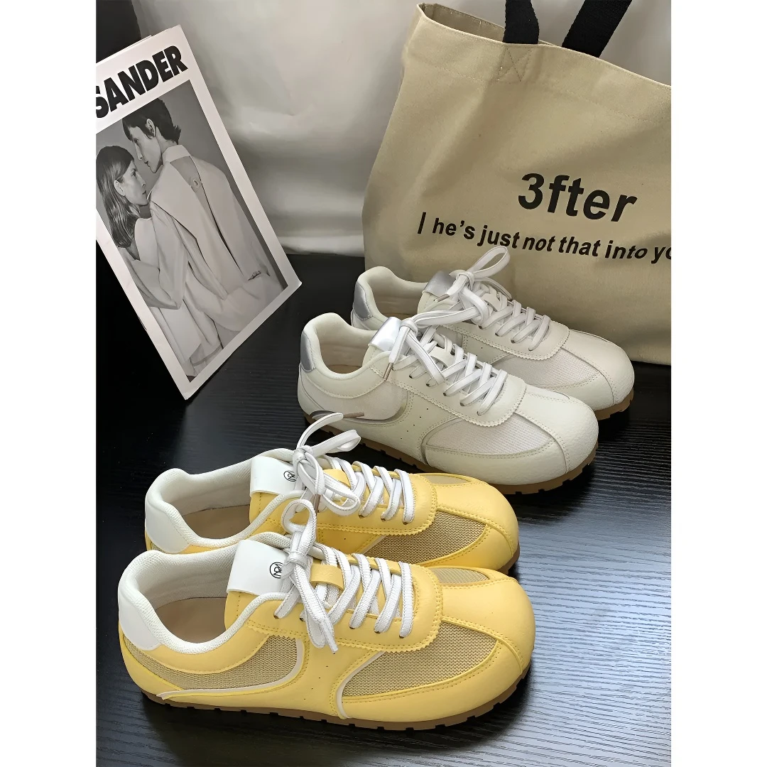 网面休闲鞋女2025夏季新款时尚休闲外穿系带ins风运动鞋百搭女鞋