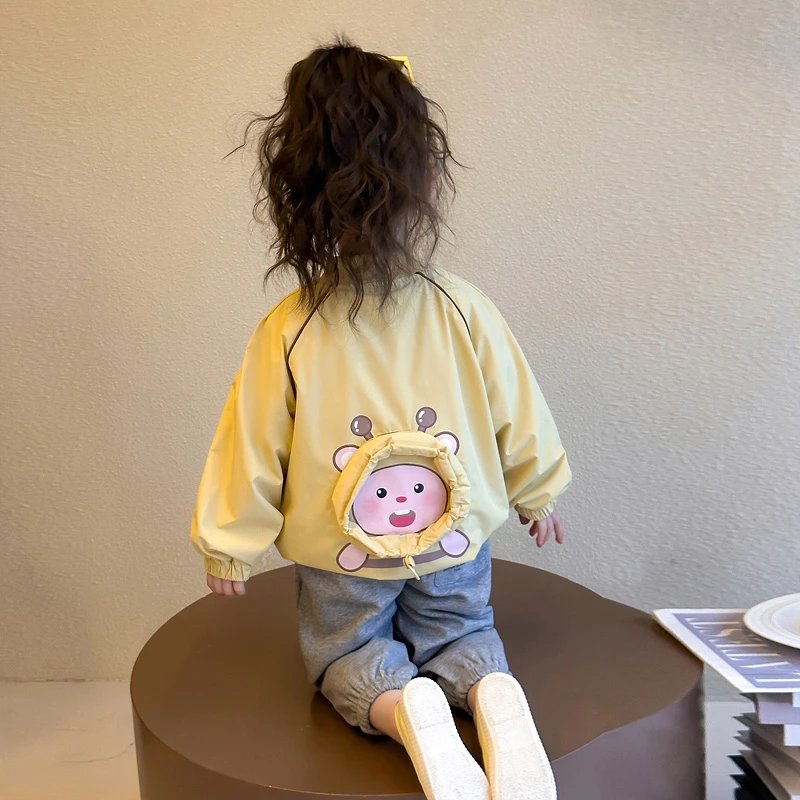 女童休闲外套2025新款儿童春秋装韩版洋气女宝宝春季时髦夹克上衣