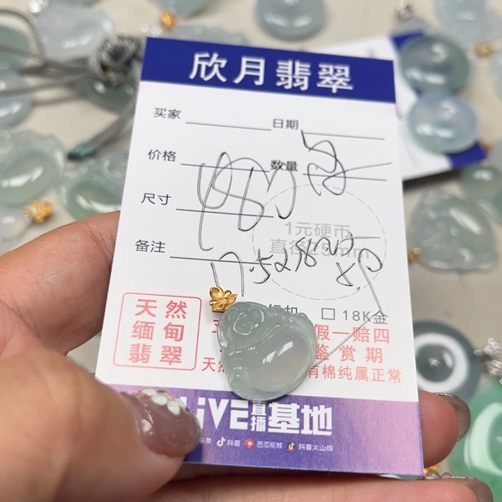 m***~颈饰未镶嵌翡翠天然