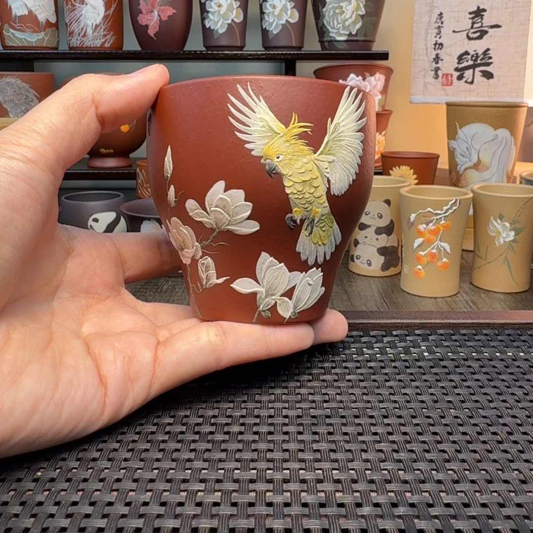 茶杯紫砂琳**姨泥绘紫砂杯