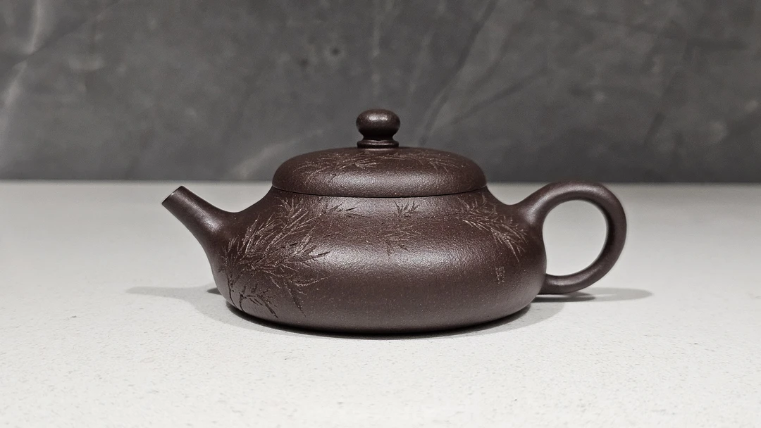 全手工紫泥静乐紫砂壶
