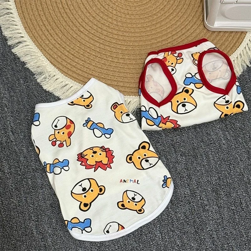 猫咪衣服防掉毛小猫猫衣服夏装可爱搞笑图案奶猫幼猫宠物服饰