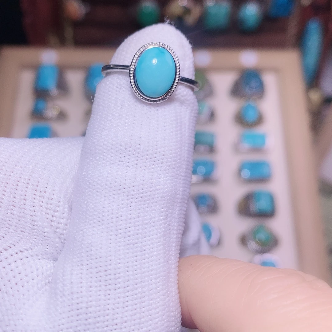 绿松石银S925镶嵌颈饰