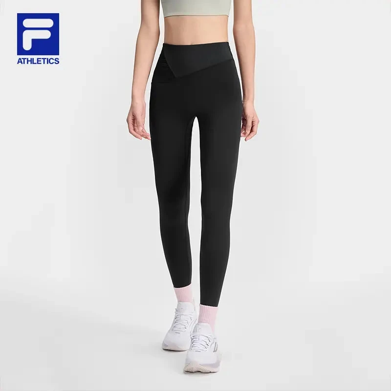 FILA斐乐女早秋新品舒适休闲弹力外穿运动透气瑜伽裤A11W511601F