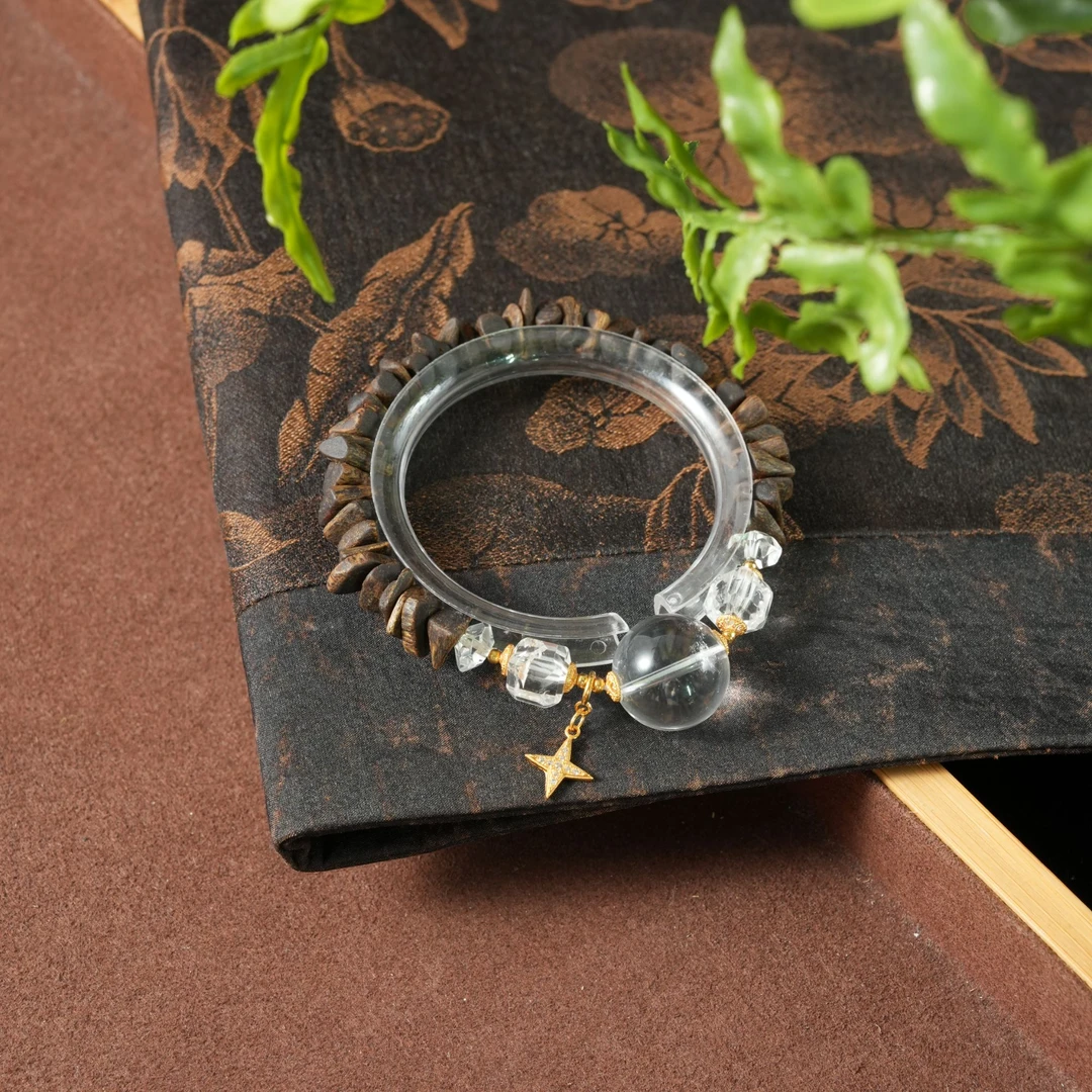 沉香【新款首发】【沉水级】随型牛肉粒单圈手串星星 五 XK28244