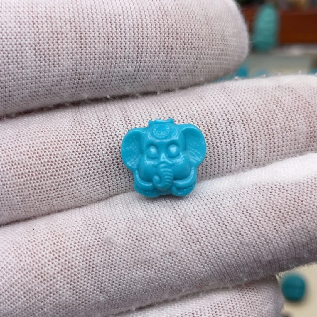 绿松石挂件未镶嵌象神