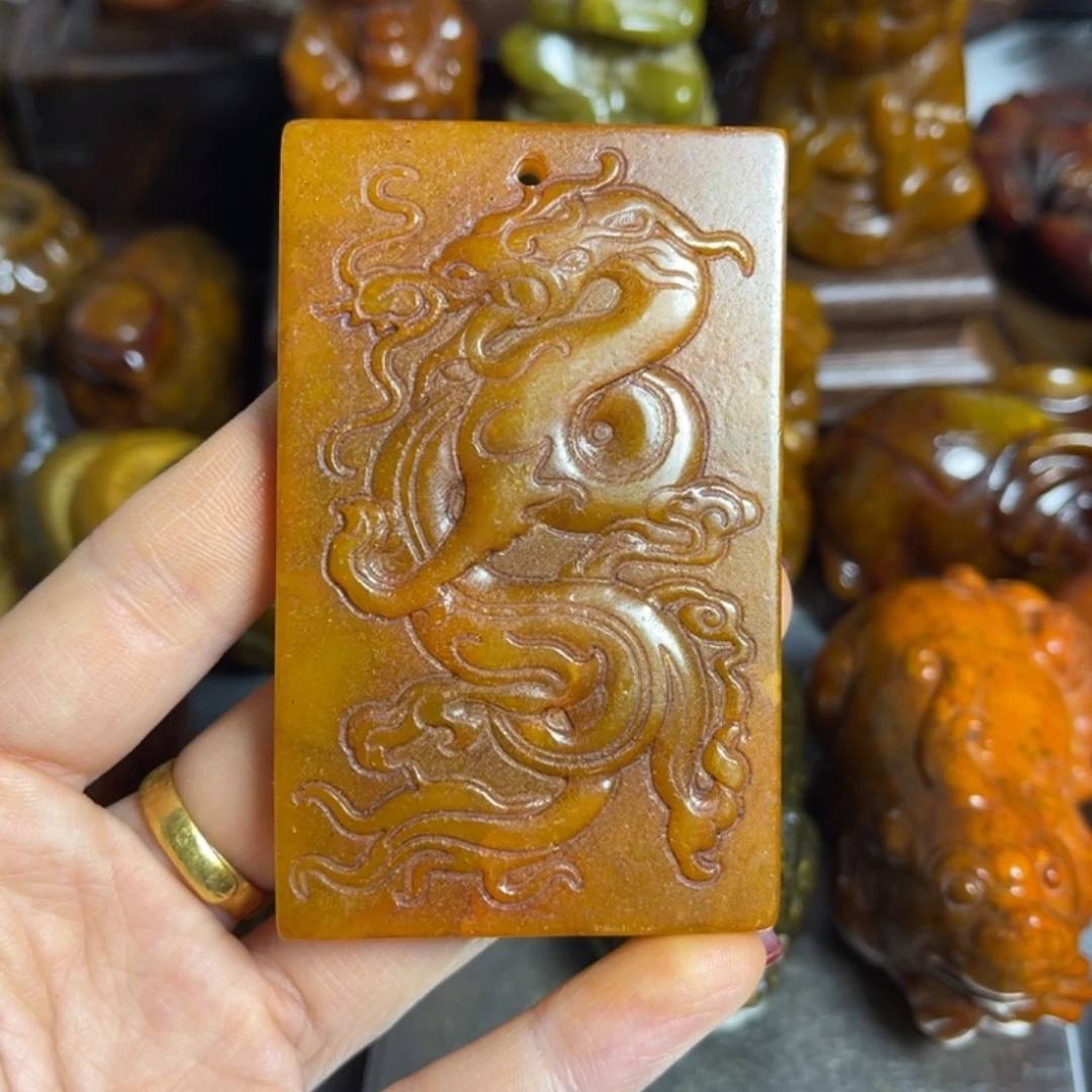 蛇纹石玉合金颈饰