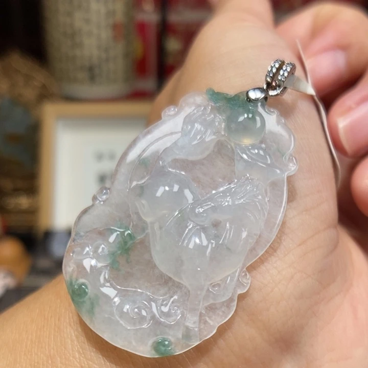 【闪购商品】颈饰银S925镶嵌翡翠18