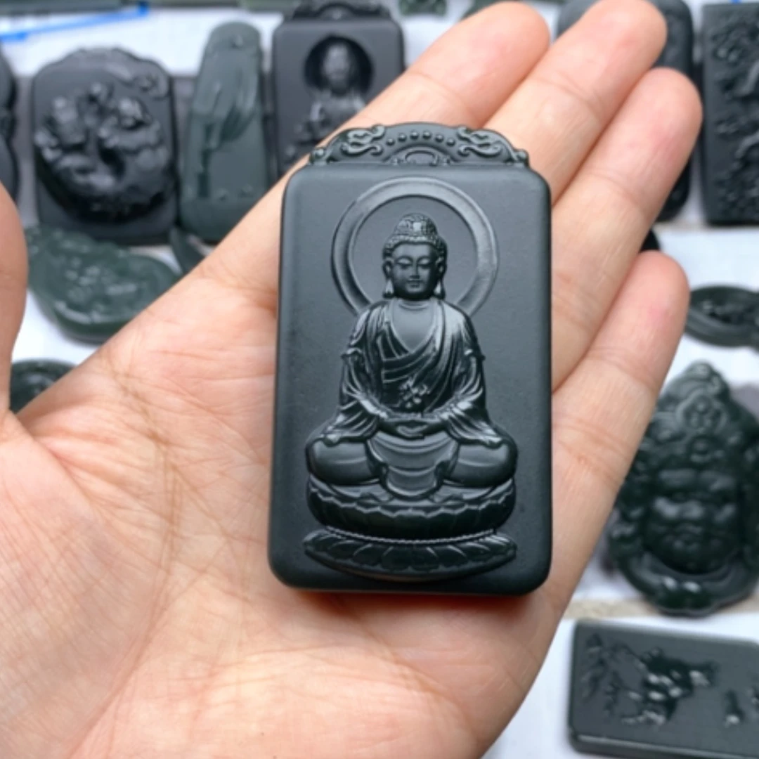 【闪购商品】颈饰未镶嵌和田玉双面雕刻