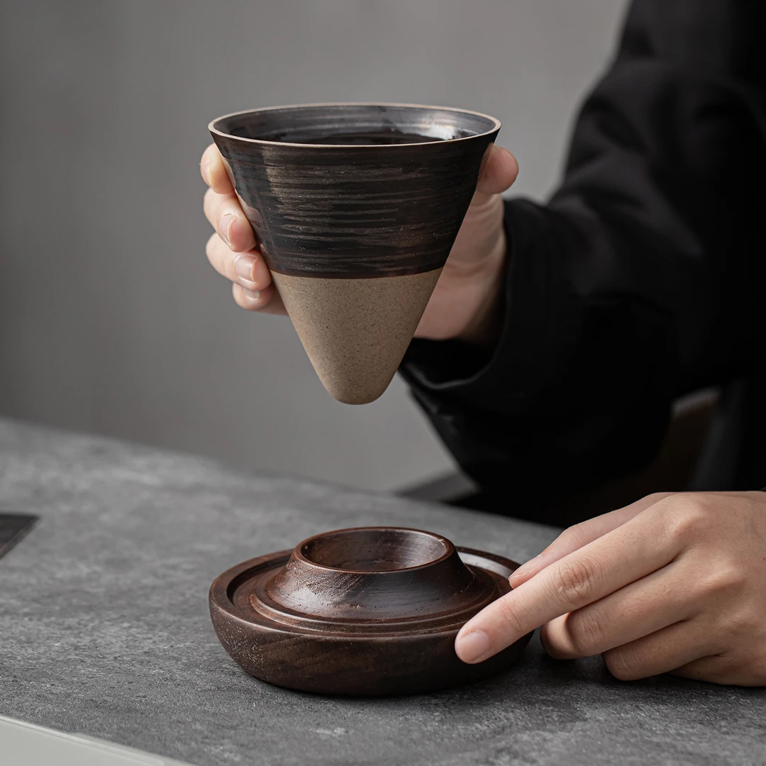 高颜值创意小众喝水杯子精致陶瓷咖啡杯日式复古拿铁拉花杯马克杯