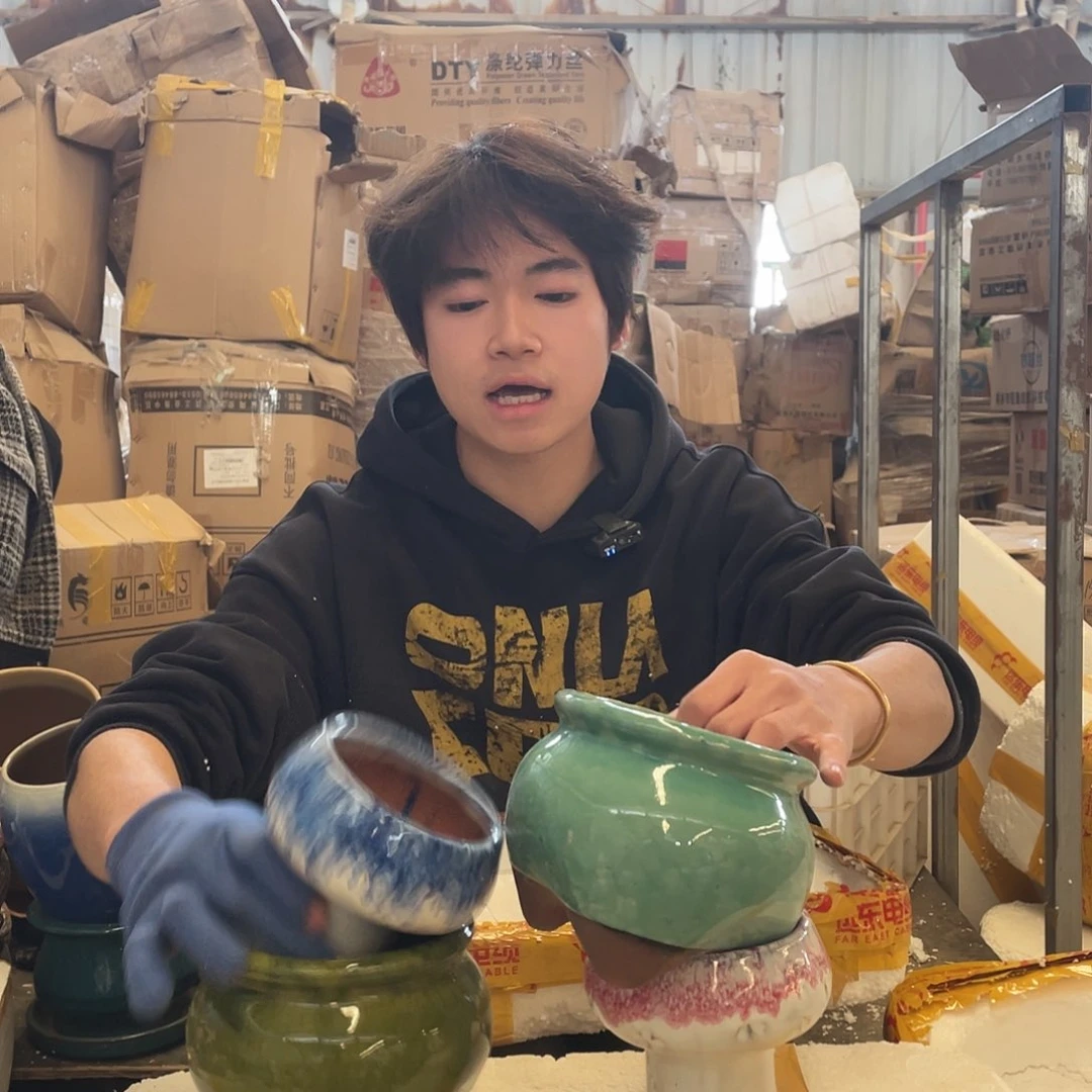 红陶宜兴紫砂粗陶花盆