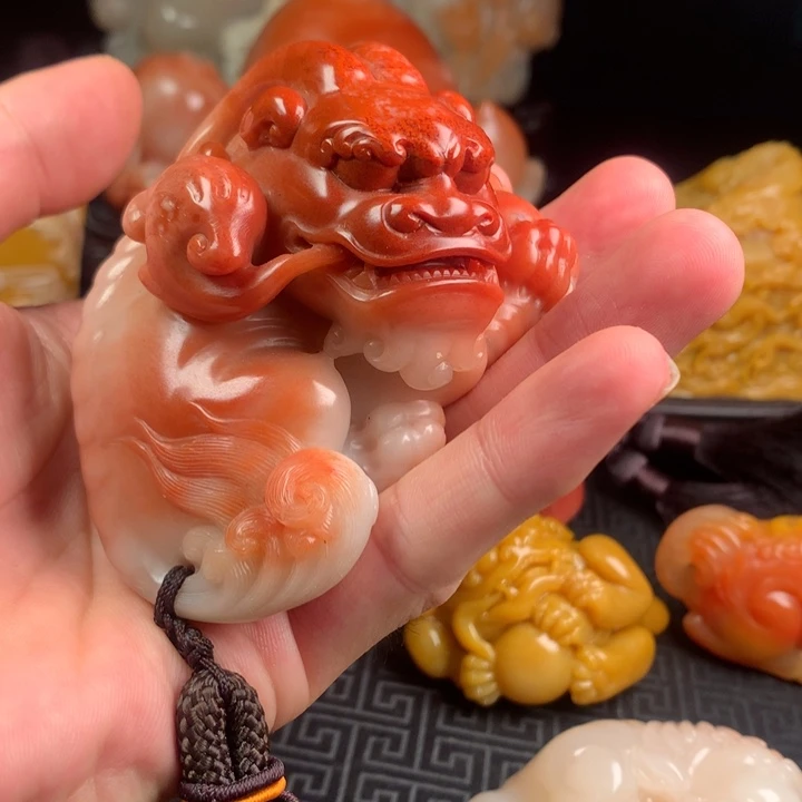 一***乐寿山石寿山石手把件