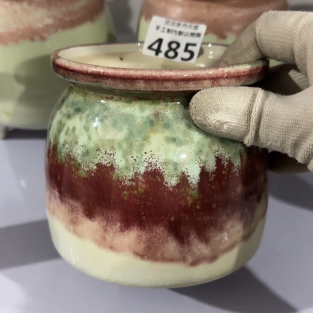 瓷片景德镇手工花盆