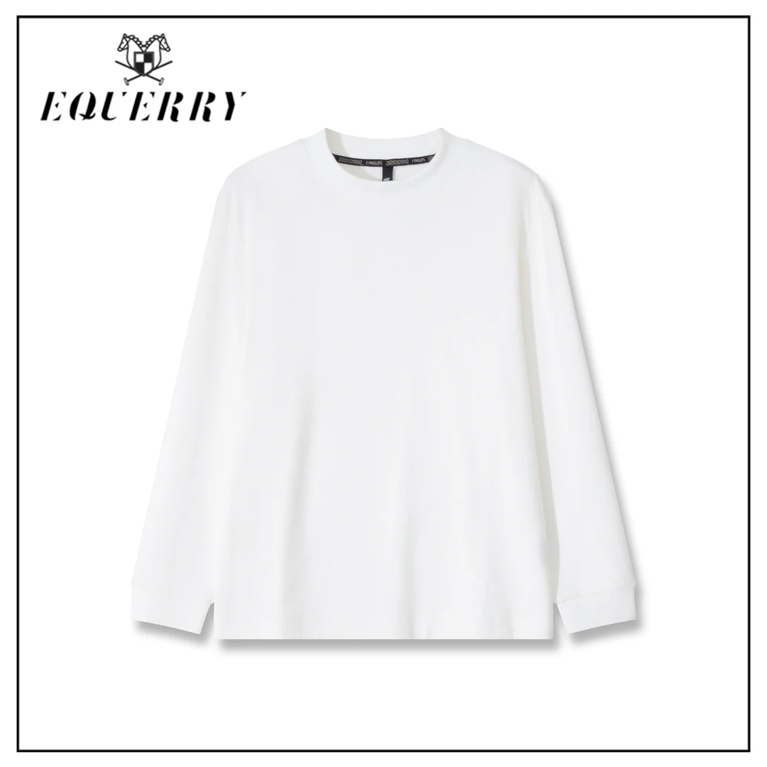 【何楚涵专属】EQ男装经典圆领莫代尔混纺纯色净版休闲卫衣-W205