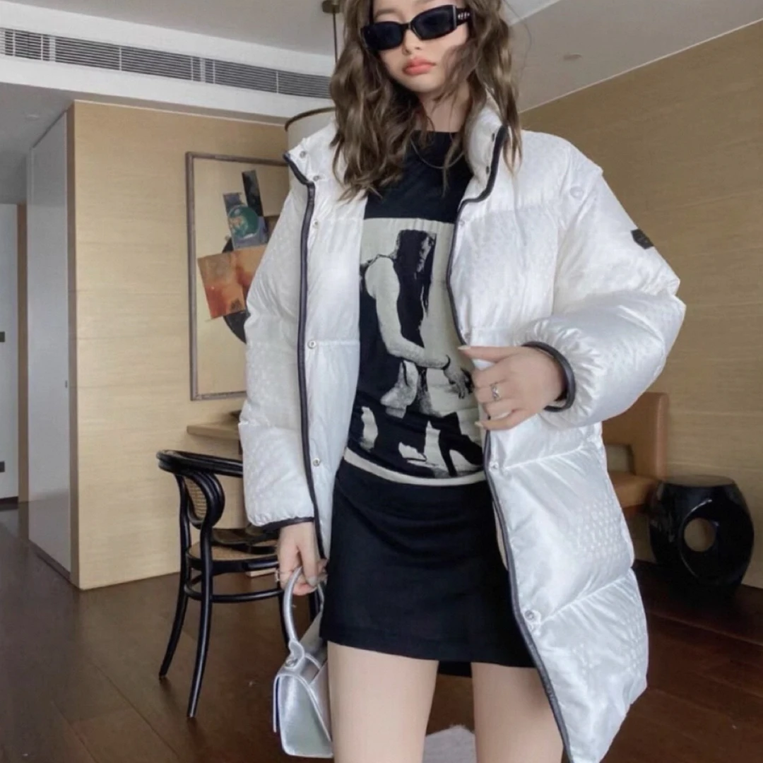 99新 LouisVuitton/路易威登 可拆卸袖子穿暗纹羽绒服34码 04568