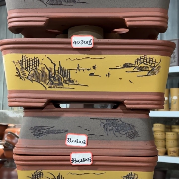 紫砂花盆128-4。