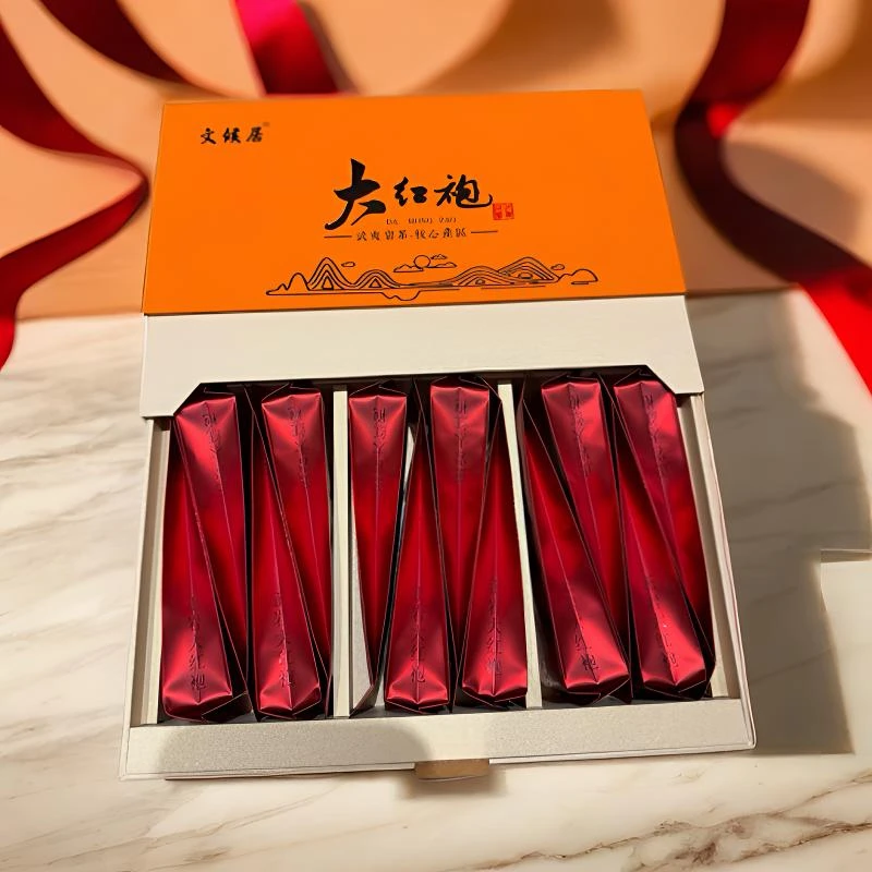 浓香型武夷岩茶乌龙茶大红袍茶叶礼盒装礼品12泡精品装