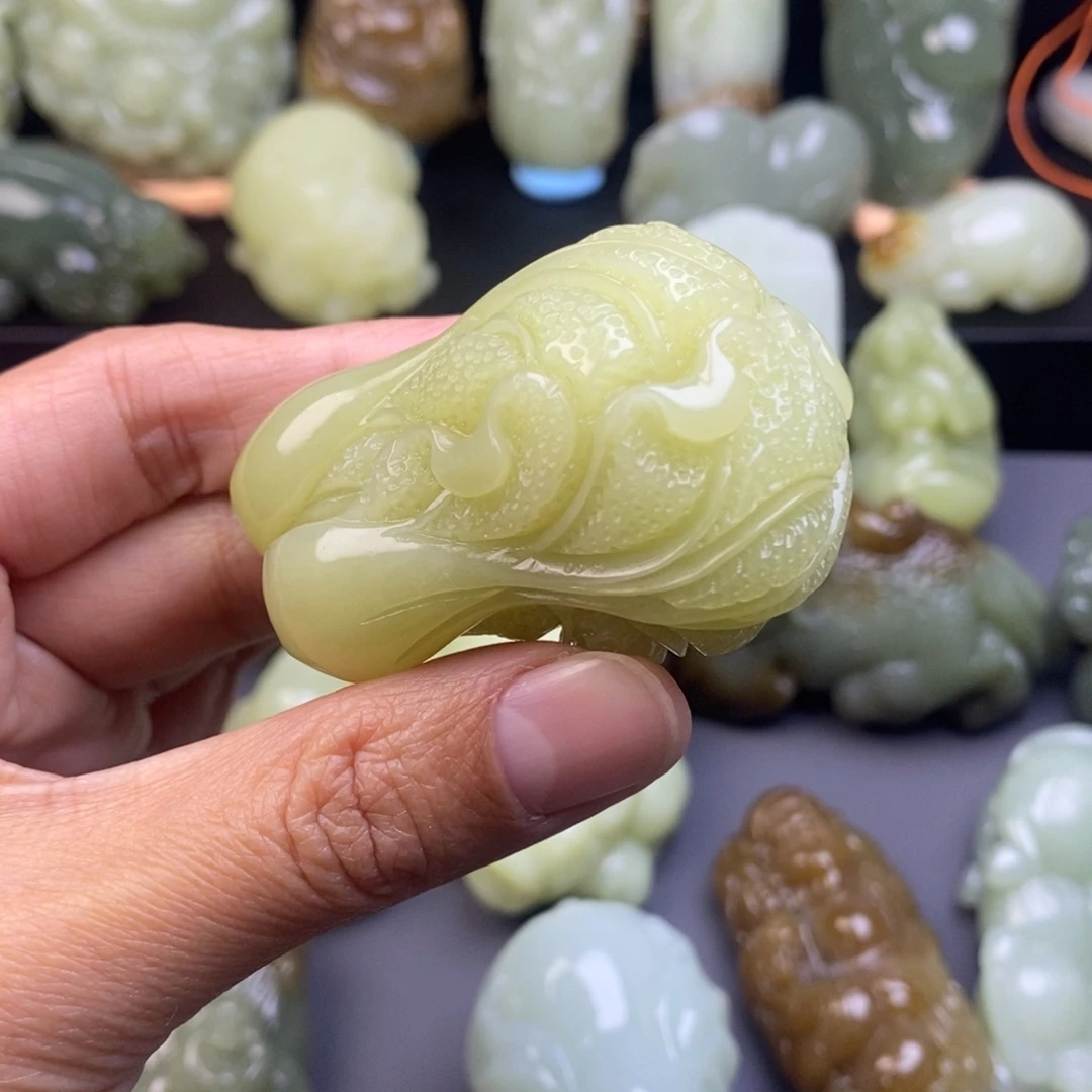 和田玉把件未镶嵌“***乐