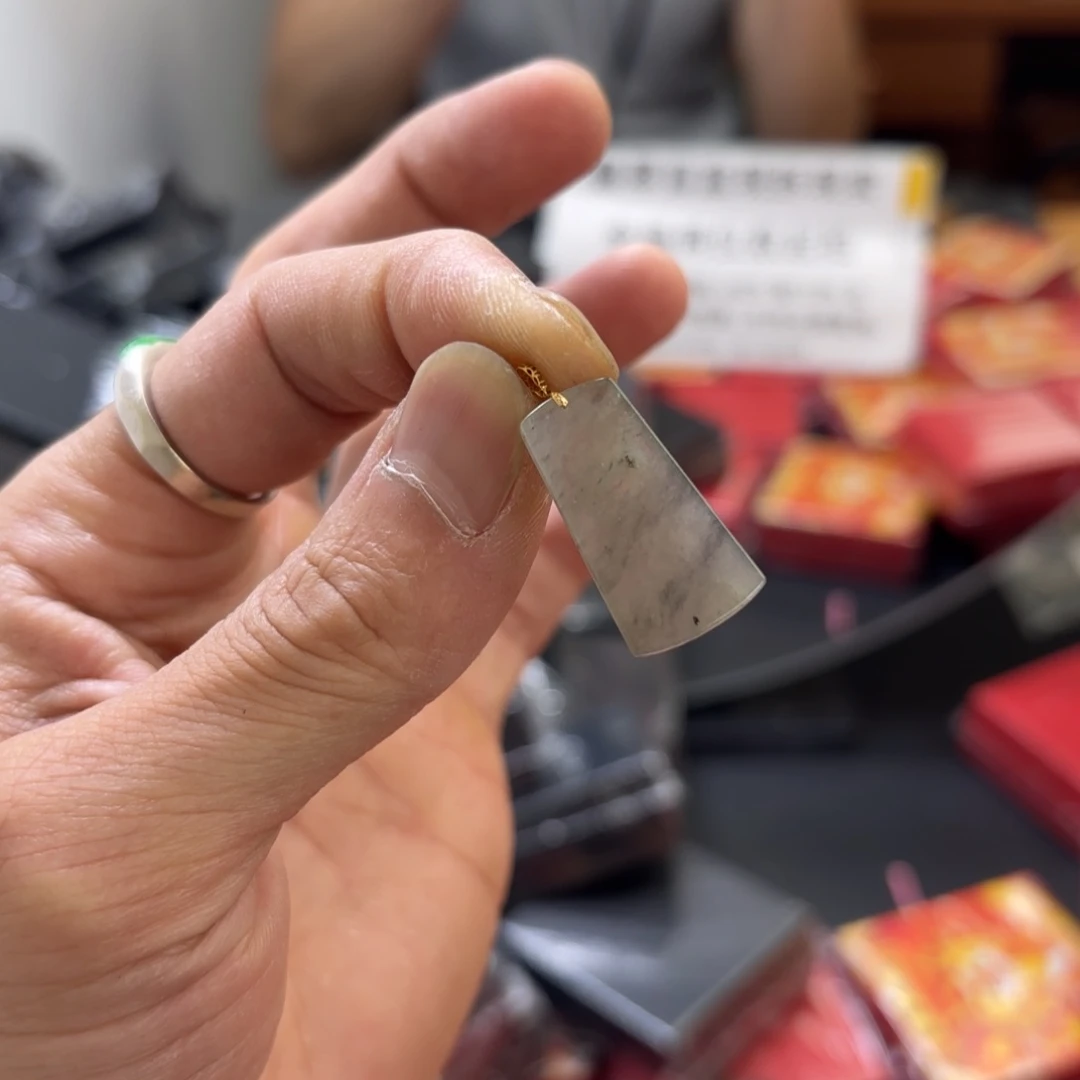 翡翠银S925镀金镶嵌颈饰