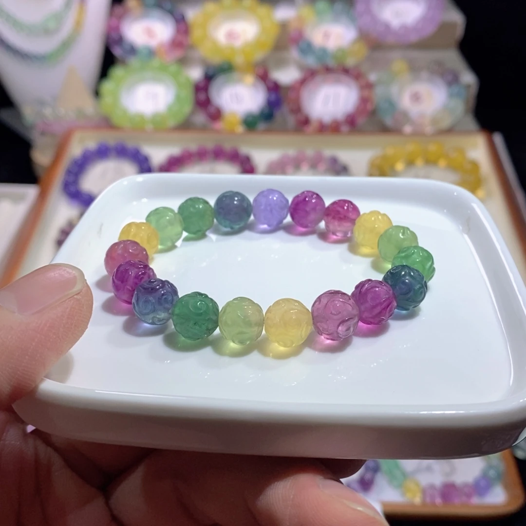 手链未镶嵌萤石 彩虹祥云10mm