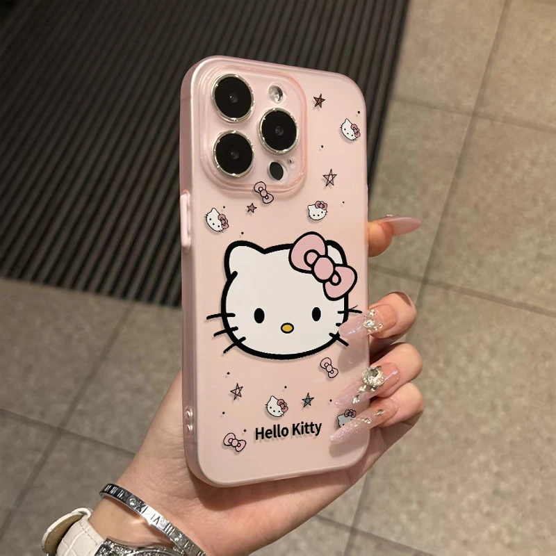 星星KT猫半透磨砂适用苹果16Pro透色iPhone15软套14新款13/12防摔