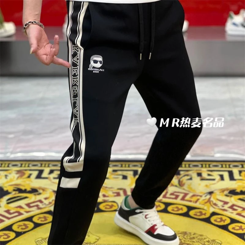 2025秋冬束脚小老头织带款 男士修身弹力休闲裤