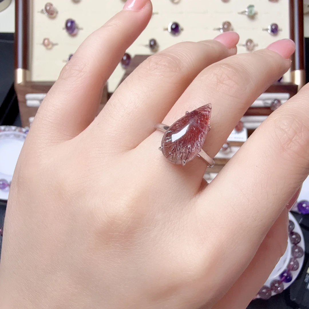 天然超七水晶戒指