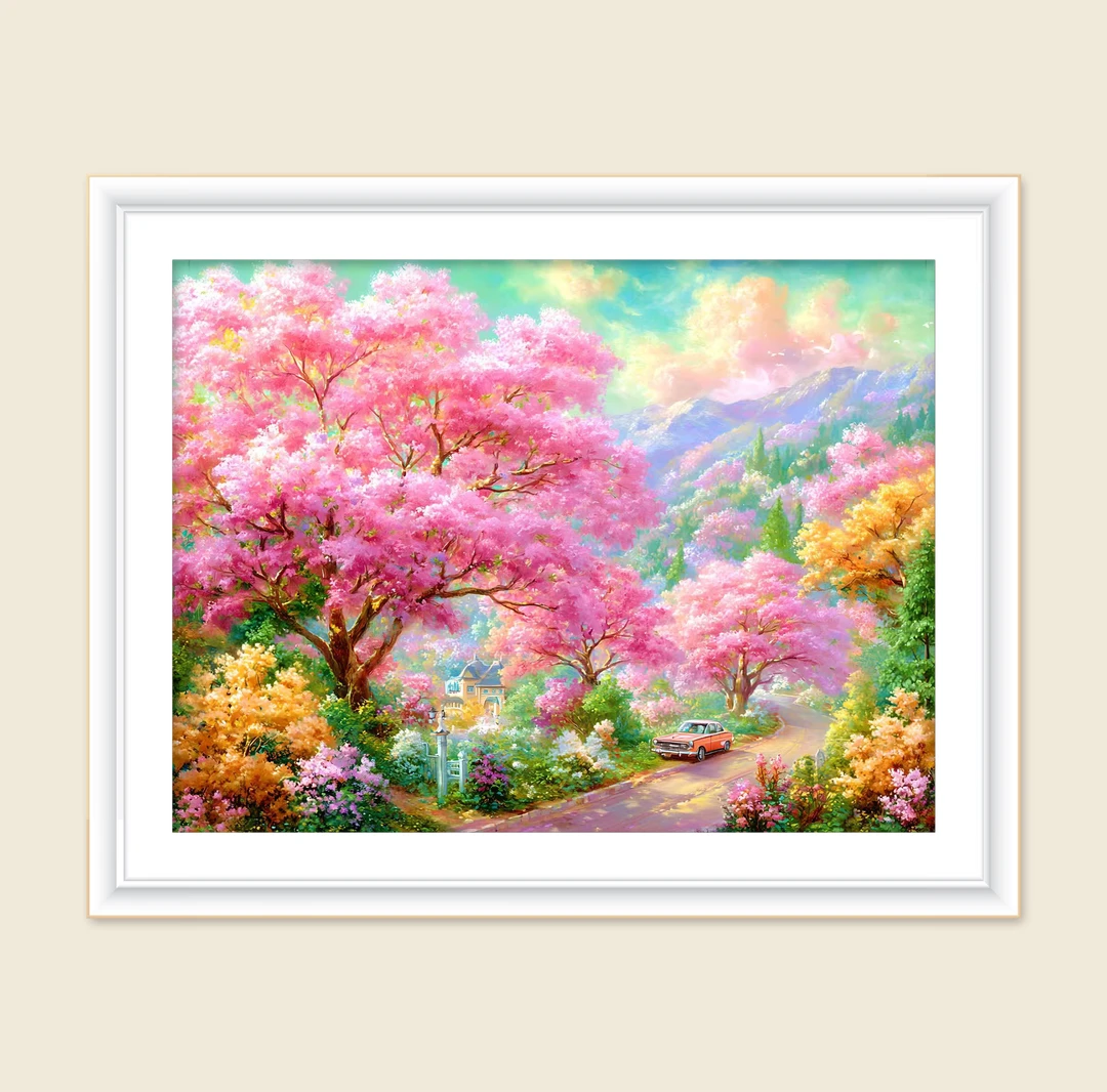 新款林间小路十字绣 50色（裸包无针）