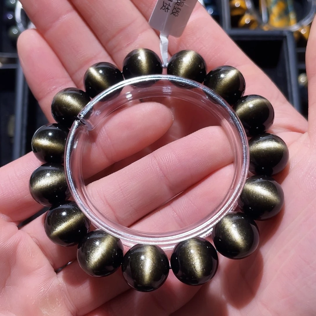 黑曜岩手串未镶嵌