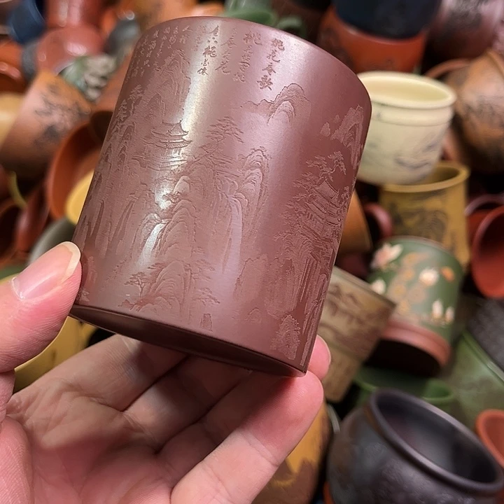 紫砂茶杯全手工紫砂主人杯