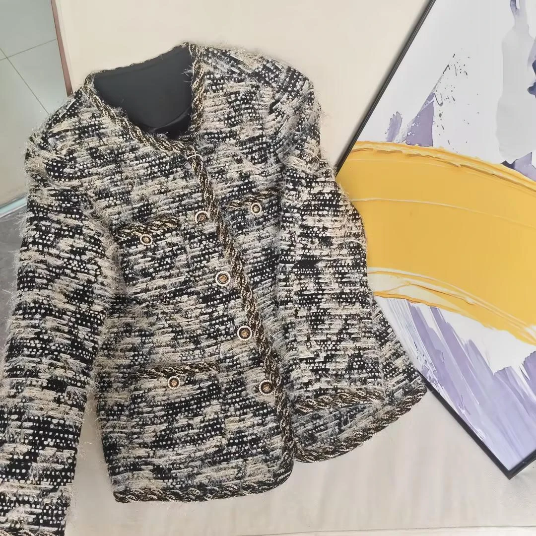 【XC】新款百搭时尚洋气名媛风气质轻奢修身小香风外套