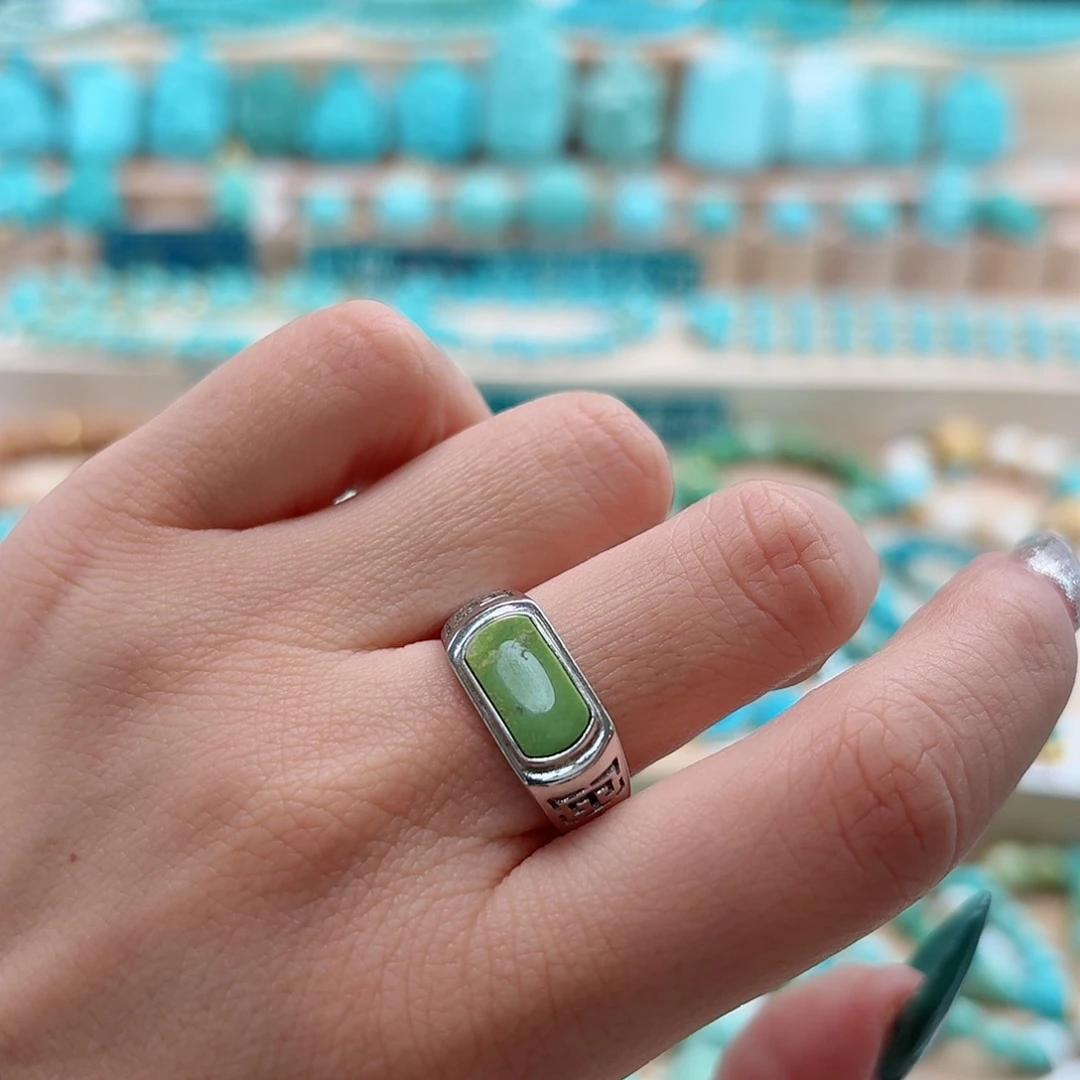 绿松石银S925镶嵌珠宝奇石