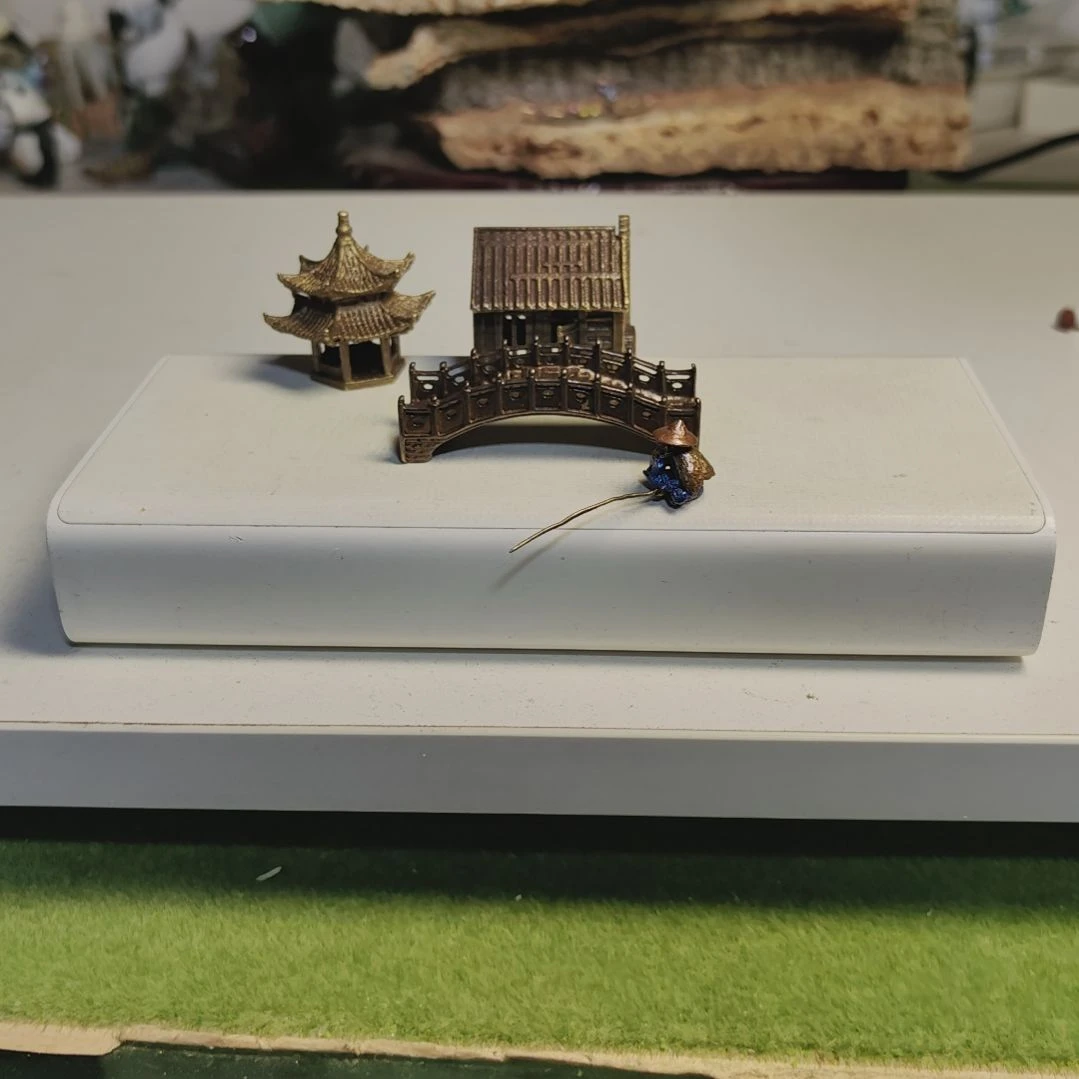 乔***铜盆景假山摆件造景摆件