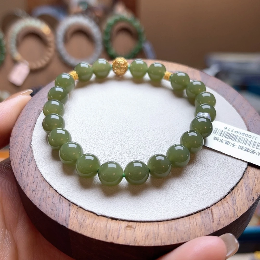 和田玉未镶嵌手串A47卡8