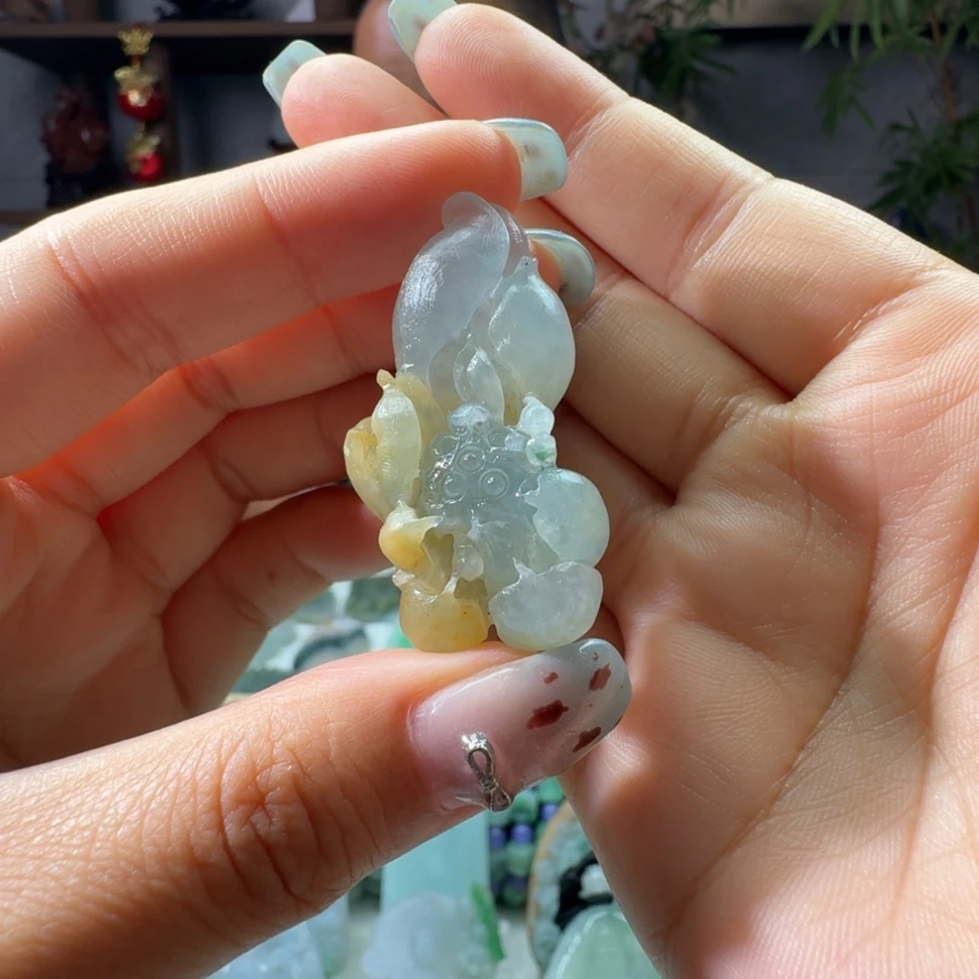 等***吧定制翡翠未镶嵌花花