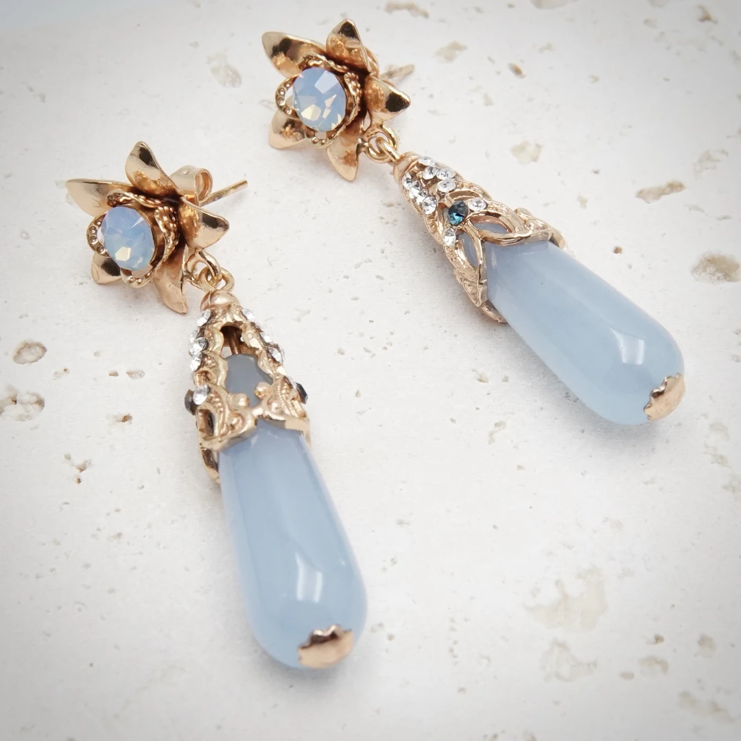 铜合金耳饰 翡冷翠耳钉 佛罗伦萨耳饰耳钩手作B107