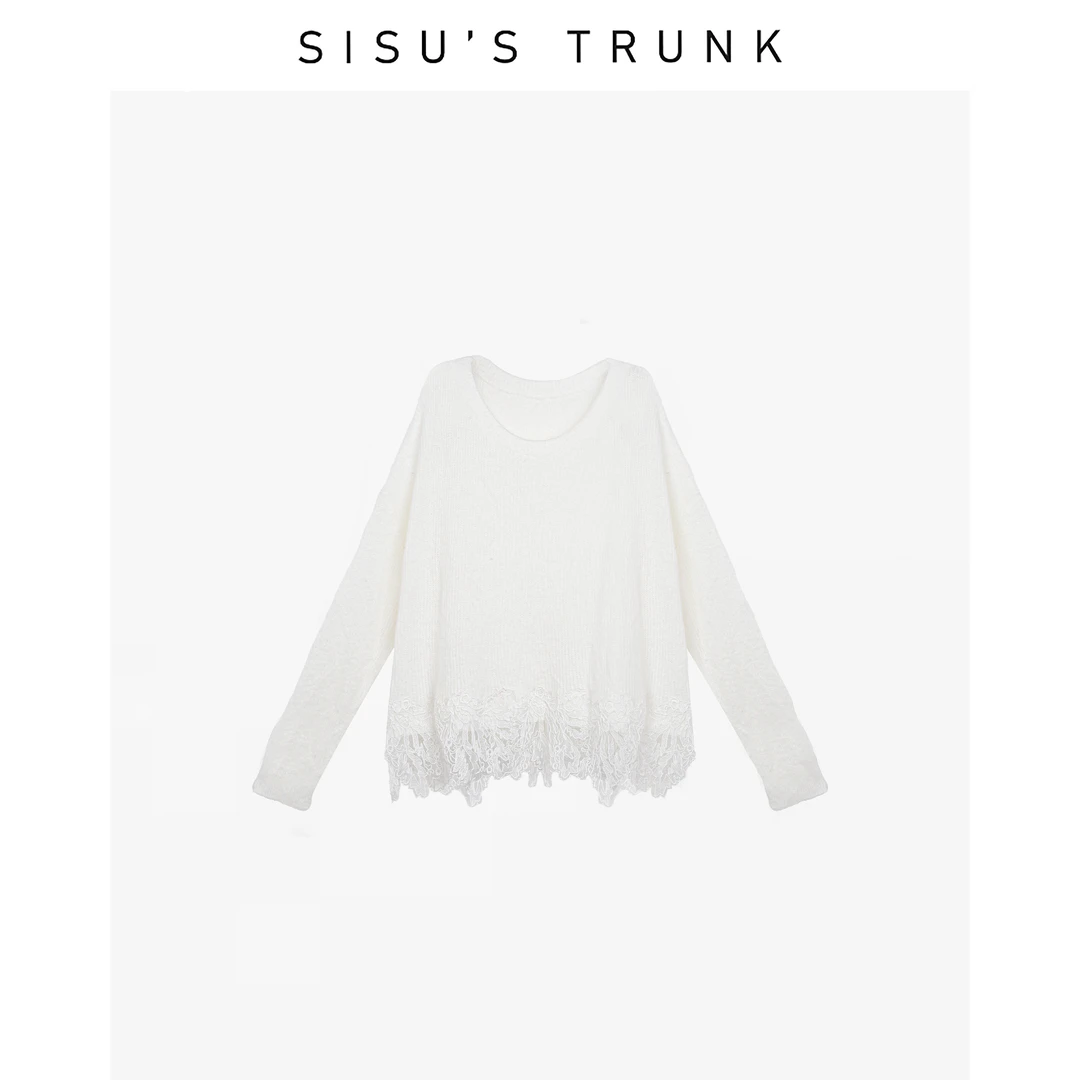 SISU【流年】【羊毛】轻奢设计师款洋气女士针织羊毛上衣