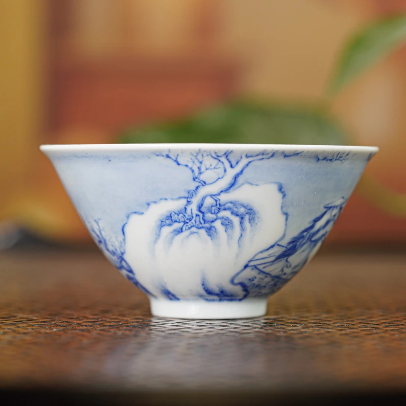 【墨舍名窑】恒垣山房独钓寒江雪杯hysf63