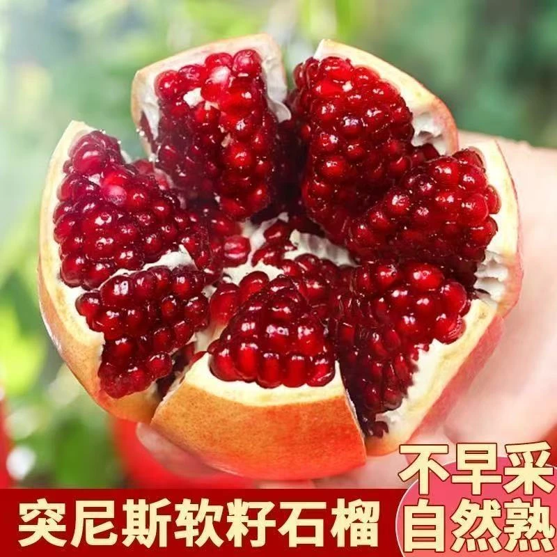 正宗软籽石榴应季水果大果石榴新鲜现摘不早采自然熟