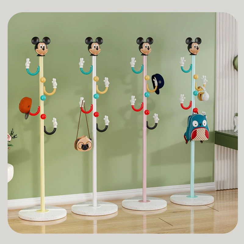 儿童衣架落地网红蘑菇挂衣架子女生卧室杆式衣帽架小空间挂包支架